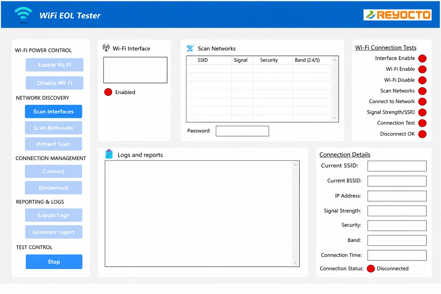 Bluetooth & Wi-Fi Test Application